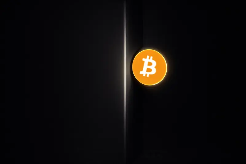 Glowing gold coin drifting upward but pressed against a bright horizontal energy wall on a dark, star-speckled background.