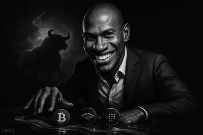 Arthur Hayes caricature in a dark trading scene, looming over crypto symbols as a smoky bull and data grid suggest a risk-on weekend rally.