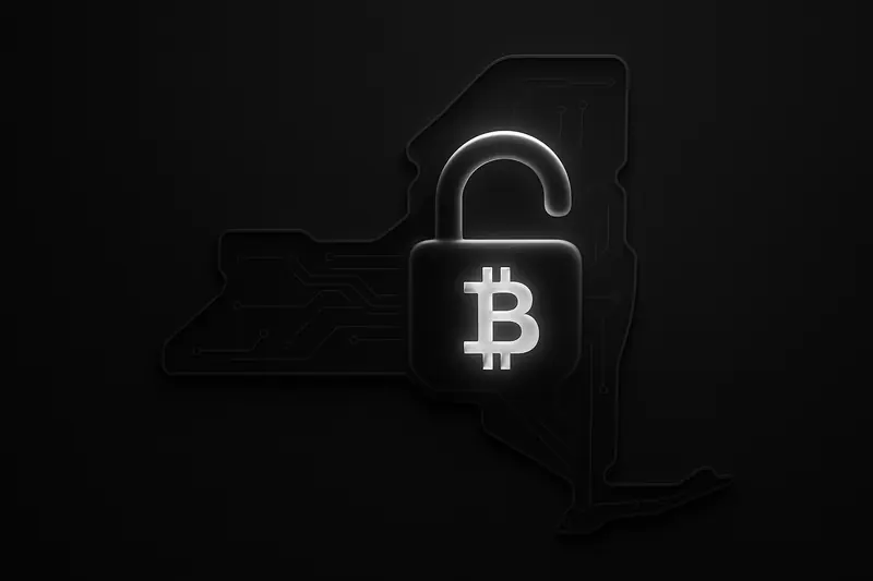 Glowing padlock unlocking on a dark circuit-board map, with orange lightning-like lines radiating outward into the black background.