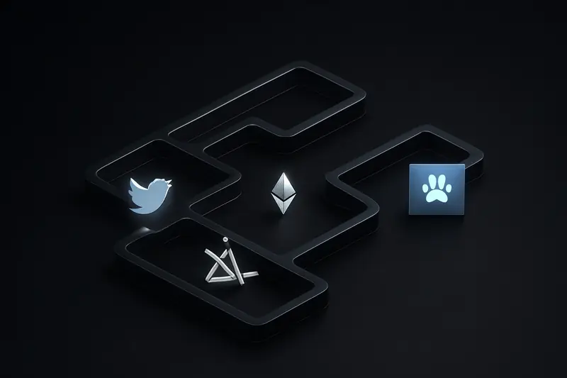 Dark cover showing a partially built glowing circuit labyrinth with a subtle pawprint-shaped light source fading into black background.