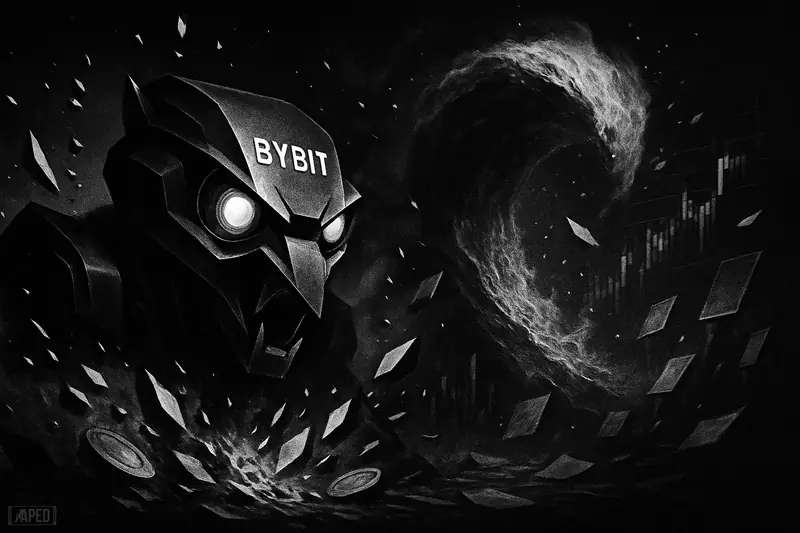 A menacing trading machine lunges upward amid a violent market surge, while a cracking liquidity wave hints the breakout may quickly reverse.