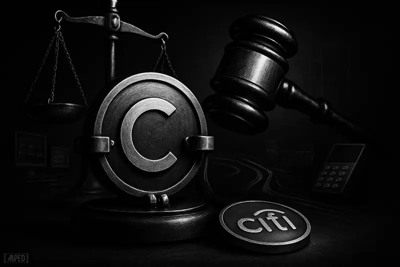 A grayscale token vault under regulatory pressure, with scales and gavel nearby while payment rails and trading channels continue expanding in the dark.